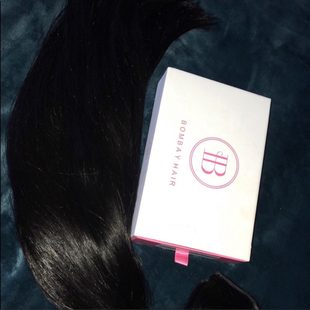 24 Inch Jet Black Bombay Hair Extensions